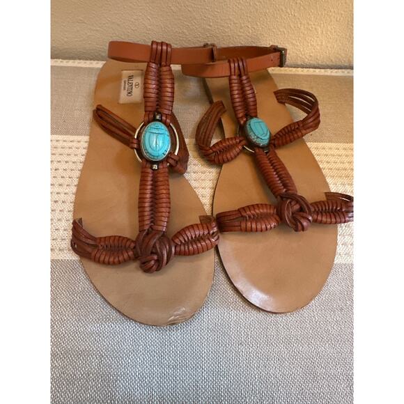Valentino Garavani Tribal Scarab Flat Sandals size 39/ US 9 - Picture 2 of 8